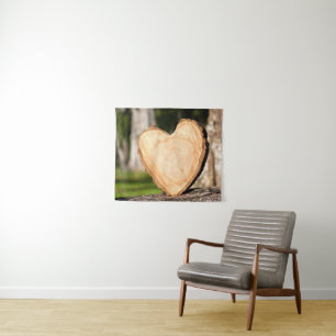 wooden heart tapestry