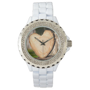 wooden heart watch