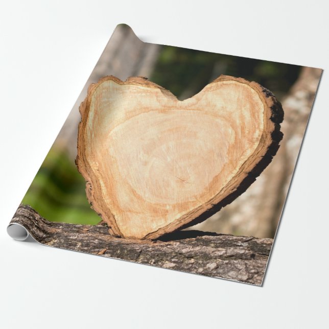 wooden heart wrapping paper (Unrolled)