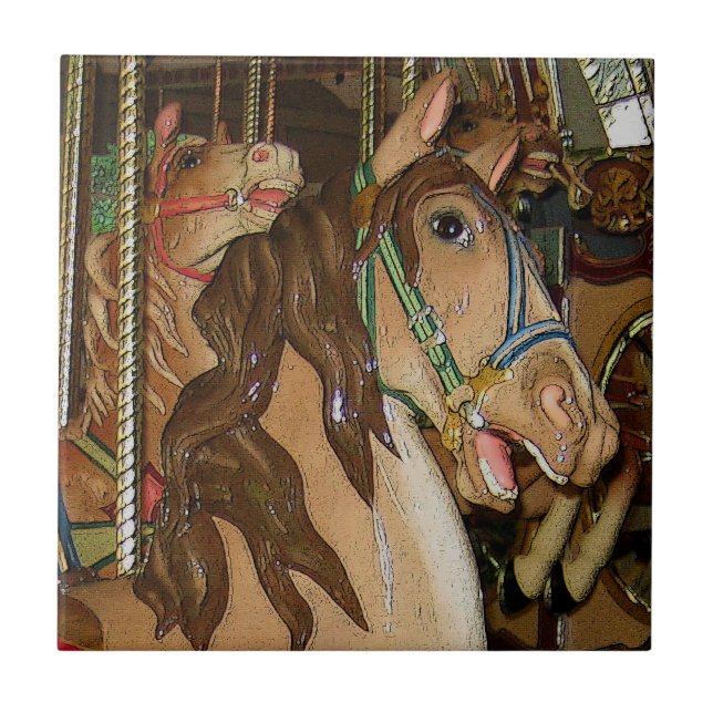 Wooden Horse Tile (Front)