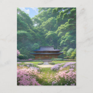 Wooden House by the Forest Postcard