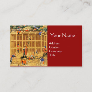 WOODEN HOUSE CARPENTRY, ARCHITECTURAL CONSTRUCTION BUSINESS CARD