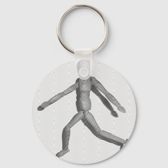 Wooden Human Mannequin Key Ring (Front)