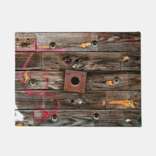 Wooden Industrial Wire Spool Doormat
