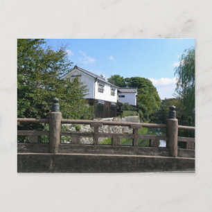 Wooden Japanese bridge Postcard