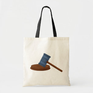 Wooden Judge Gavel Court Tote Bag
