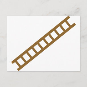 wooden ladder postcard
