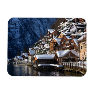 Wooden lakeside houses in Hallstatt, Austria Magnet