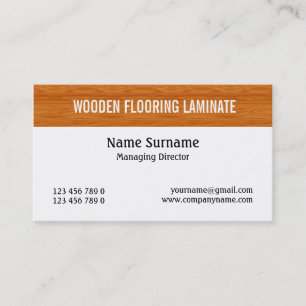Wooden laminate wood flooring PERSONALIZE Business Card