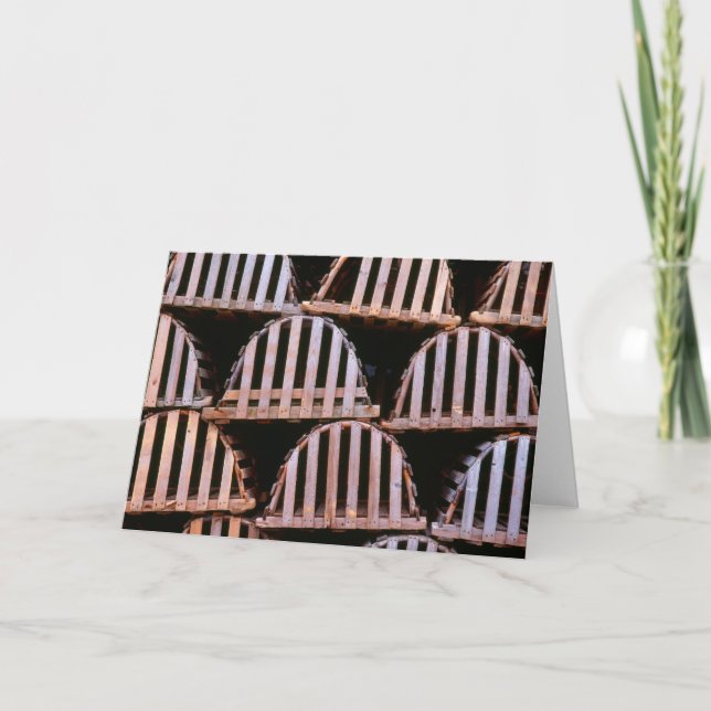 Wooden Lobster Traps Horizontal Card (Front)