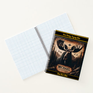 Wooden moose carving captures nature notebook