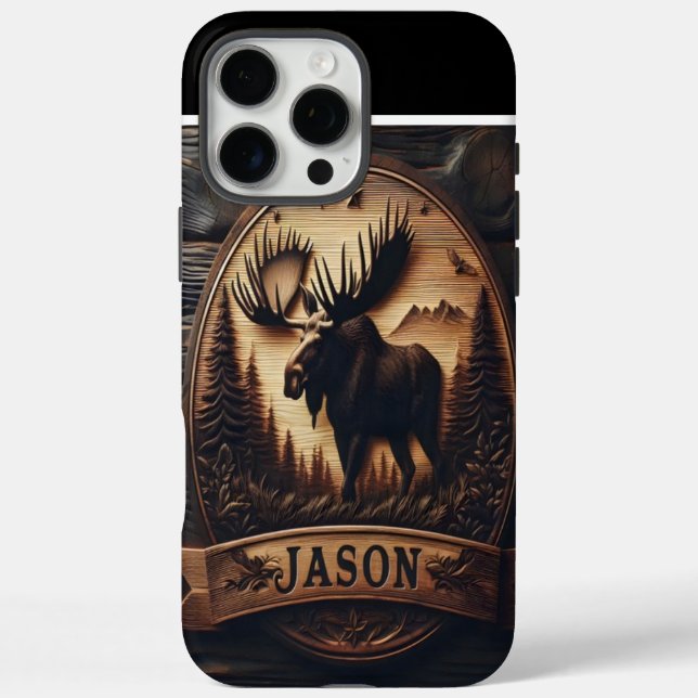 Wooden Moose Sign Case-Mate iPhone Case (Back)