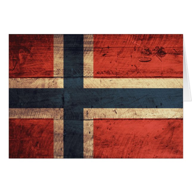 Wooden Norway Flag (Front Horizontal)