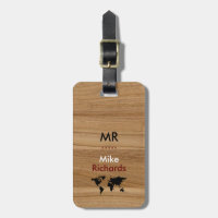 wooden (not real wood) nice monogram world travel