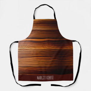 Wooden oak texture lines Geometric Pattern Apron
