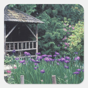 Wooden pavilion in the Sunken Garden in Square Sticker