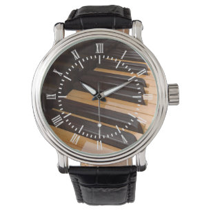 Wooden Piano Keys Watch