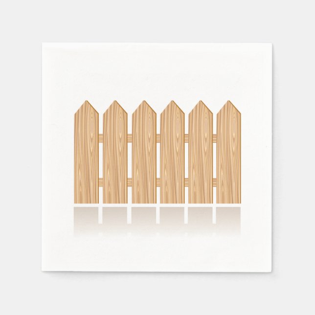 Wooden Picket Fence Napkin (Front)