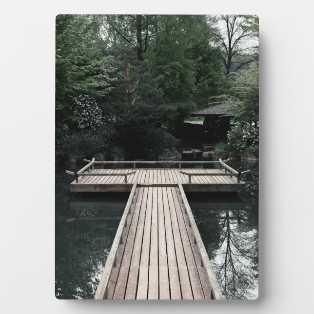 Wooden Pier framed by red Lanterns Plaque (Front)