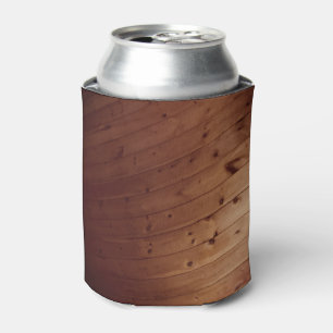 Wooden Pine Panels Photography Art Can Cooler