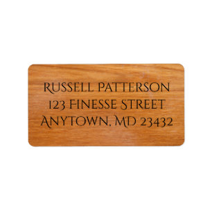 Wooden Planks Label