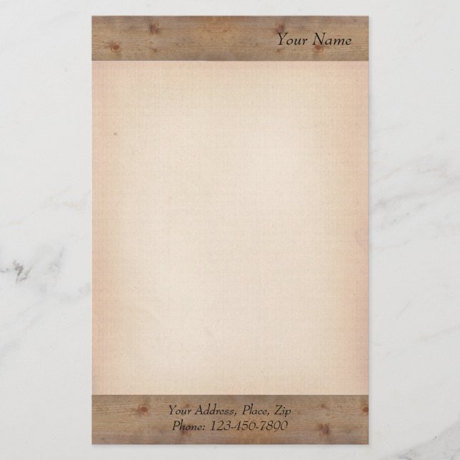 Wooden Planks Stationery (Front)