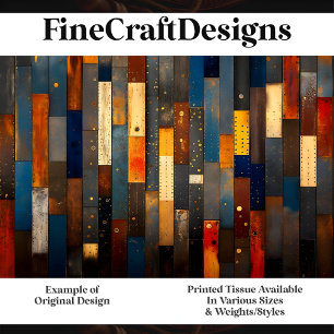 Wooden Planks With Metal Accents H5 Decoupage  Tissue Paper