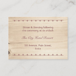 Wooden Reception Enclosure Card