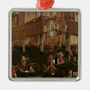 Wooden Rialto Bridge, from the Miracle of the Reli Metal Tree Decoration