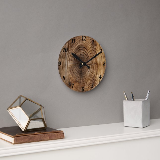 Wooden Round Clock (Office)