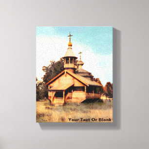 Wooden Russian Church Canvas Print