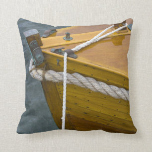 Wooden Sailboat In Water Cushion