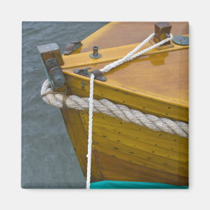 Wooden Sailboat In Water Magnet