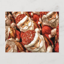 Wooden Santa Postcard