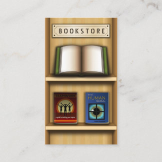 Wooden Shelf Book Store Bookstore Business Cards