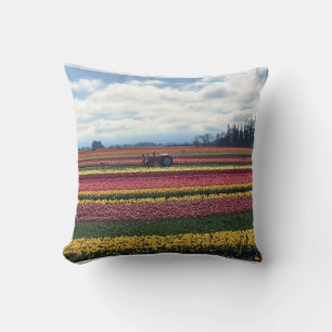 Wooden Shoe Tulip Farm, Woodburn, Oregon Cushion