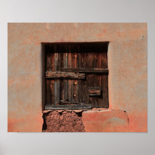 Wooden Shutters in Adobe House Poster