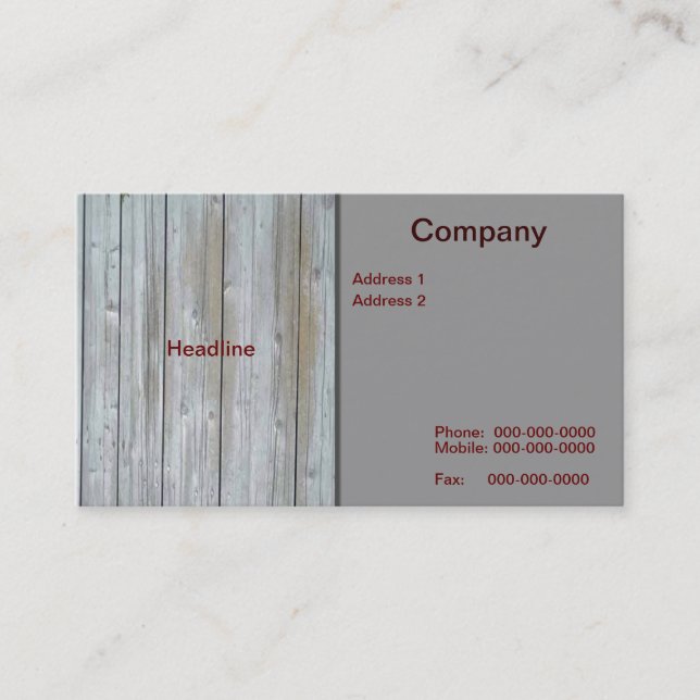 Wooden Siding Business Card (Front)