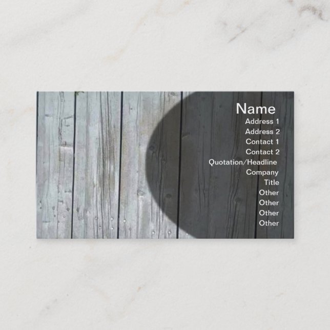 Wooden Siding Business Card (Front)