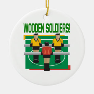 Wooden Soldiers Ceramic Tree Decoration