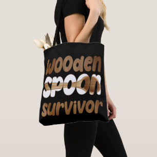 Wooden Spoon Survivor Funny Italian Fun Expression Tote Bag