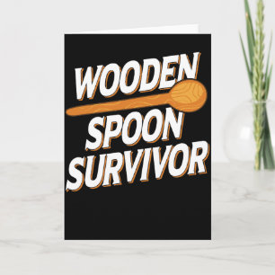 Wooden Spoon Survivor Funny Parenting Humor Card
