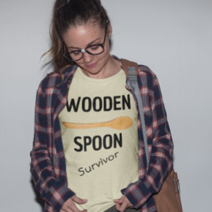 Wooden Spoon Survivor Funny  T-Shirt
