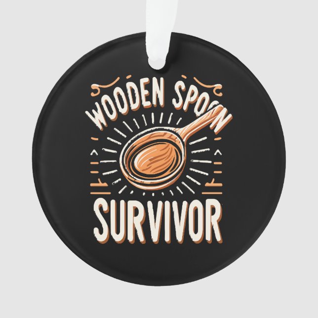 Wooden spoon Survivor Ornament (Front)