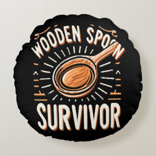 Wooden spoon Survivor Round Cushion