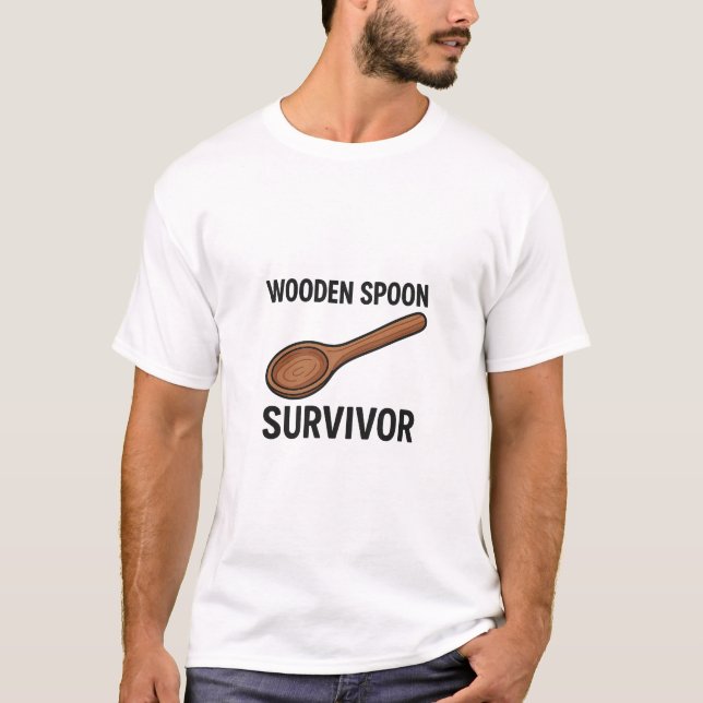 Wooden Spoon Survivor  T-Shirt (Front)