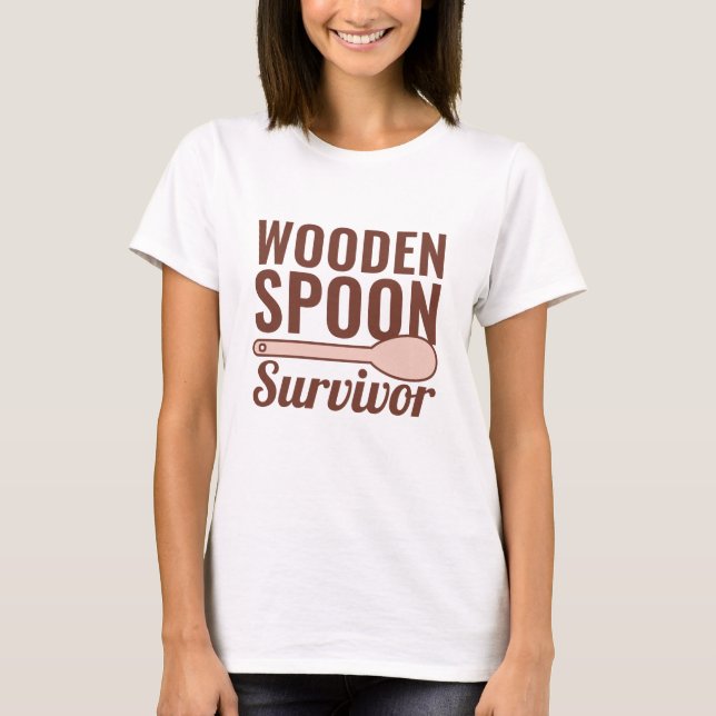Wooden Spoon Survivor T-Shirt (Front)