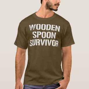 Wooden Spoon Survivor Vintage Look Text T-Shirt