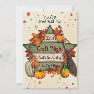 Wooden Star  Invitation