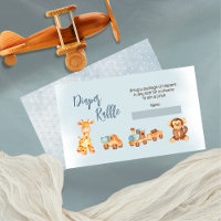 Wooden Stuffed Toys Boy Baby Shower Diaper Raffle